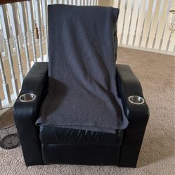 Reclining Armchair With Metal Cup holders