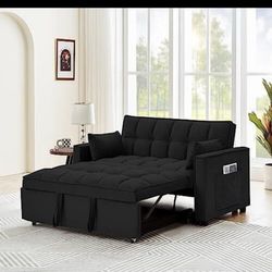 Black Convertible Sleeper Sofa 