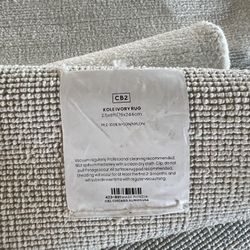 CB2 Kole Ivory Runner Rug 2.5 X 8 Ft