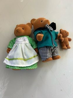 Calico Critters Bear Family Figures Set of 3