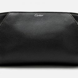 Cartier Black Leather Clutch Bag