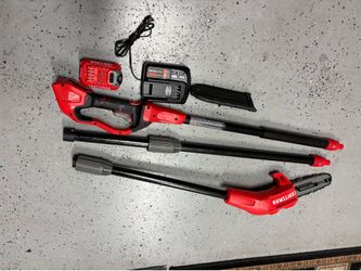 CRAFTSMAN 8” POLE SAW 14 FOOT LONG 20VOLT (WITH CHARGER AND BATTERY 4.0AH NEW).