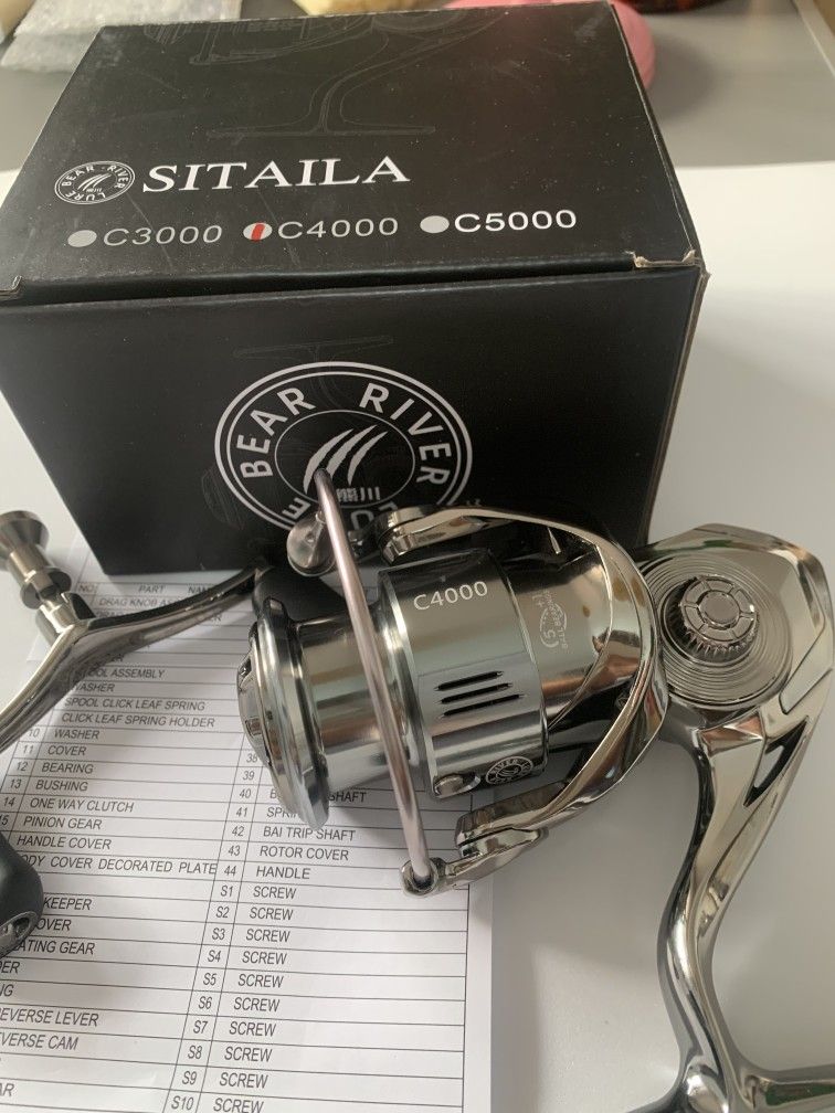 Fishing Reel 4000R Spinning Reels Metal Spool and Handle for Saltwater and Freshwater Fishing