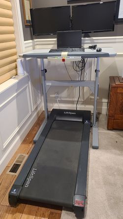 Lifespan Treadmill Desk with 24 Inch Monitors