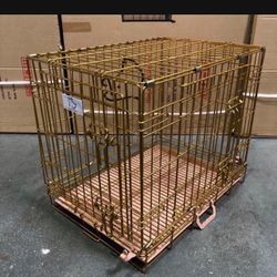Dog Pet Crate Size 24” Inch Small  With Grid And Tray 