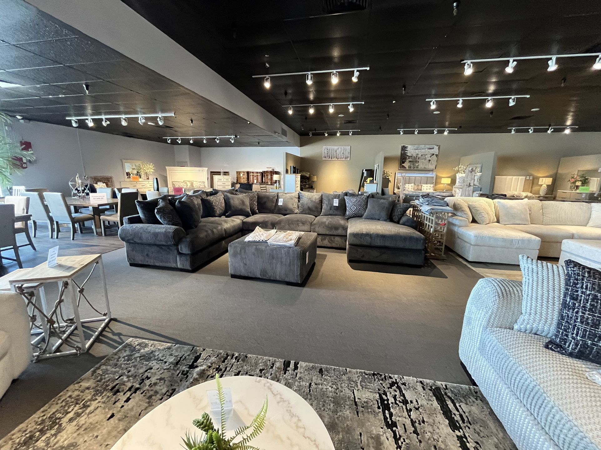 Grey 4PC Chaise Sectional Couch