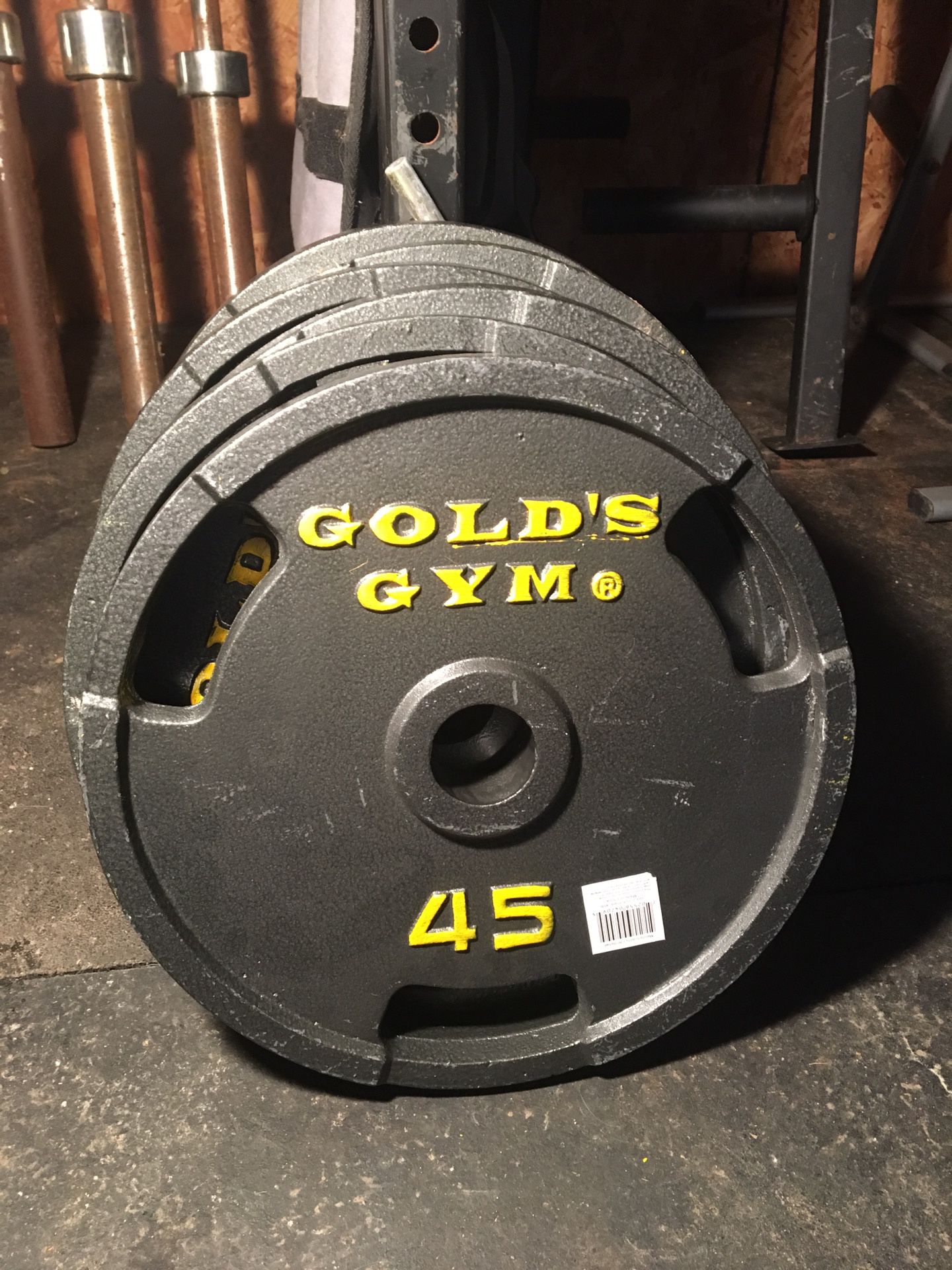 Brand new Golds Gym 45lb Olympic plates