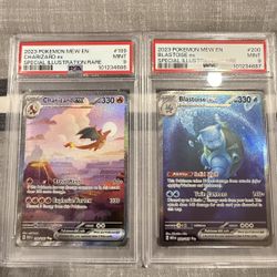 Scarlet & Violet 151 Charizard & Blastoise PSA 9 Sequential set 