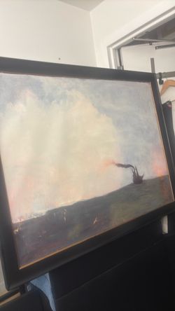 Framed Landscape Oil Painting