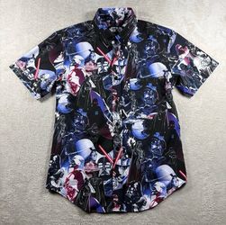 2025 Disney Parks RSVLTS Star Wars Shirt Darth Vader Size XS Black Button #3056
