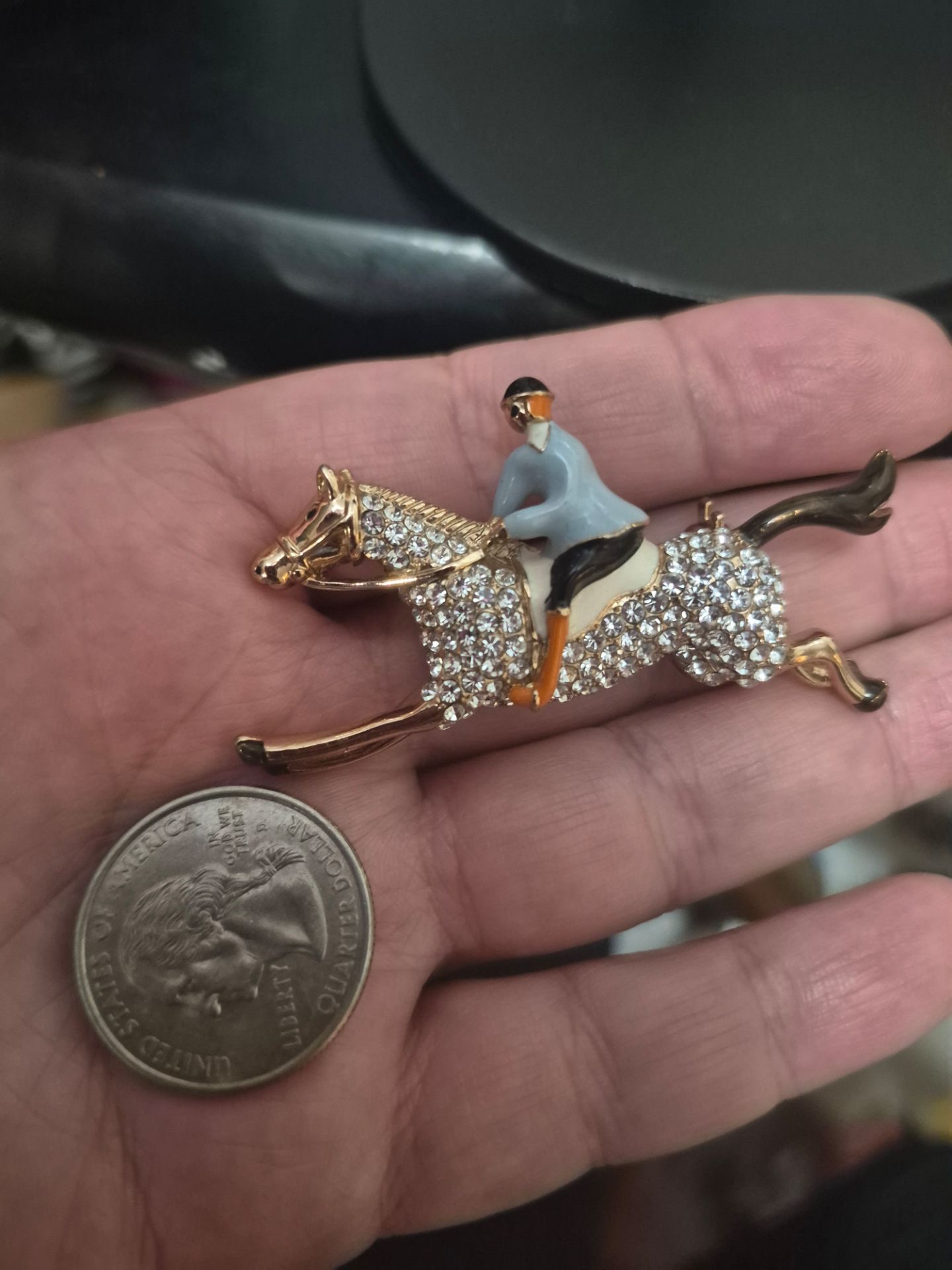 Rare! Equestrian/horse-riding brooch
