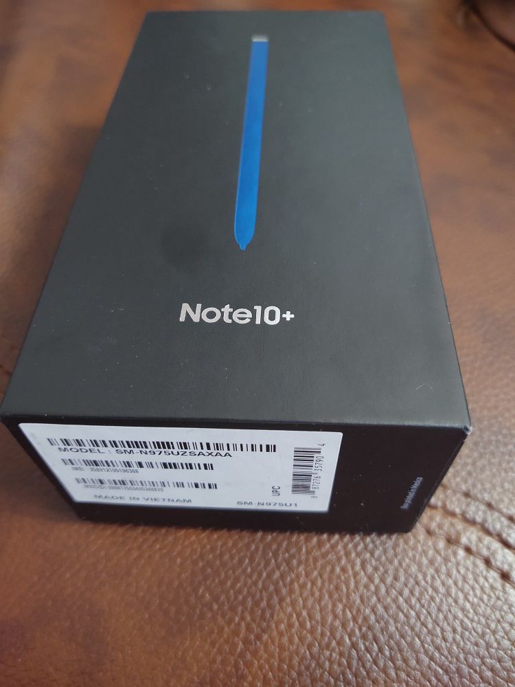 Samsung Galaxy Note 10+, 256GB, unlocked , Aura Glow, Model SM-975UZSAXAA