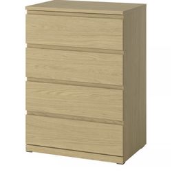 STORKLINTA 4-drawer dresser, oak effect *NEW IN BOX*