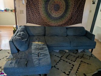Free blue sectional couch