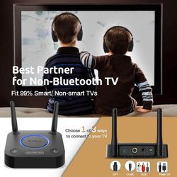 1Mii B06TX Bluetooth 5.2 Transmitter for TV to Wireless Headphone Adapter      