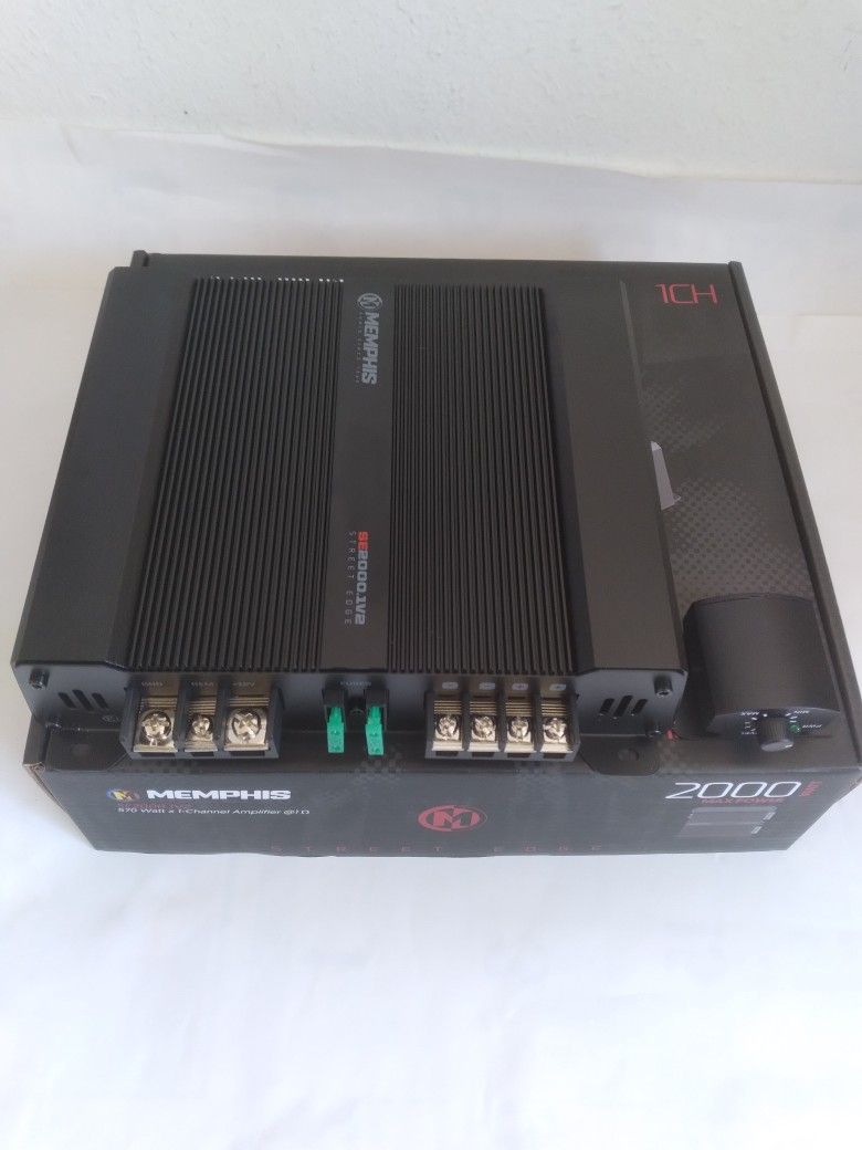MEMPHIS 2000 WATTS MONOBLOCK 1 OHM STABLE BUILT-IN CROSSOVER WITH BASS CONTROL CAR AMPLIFIER ( BRAND NEW PRICE IS LOWEST )