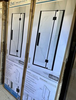 36x74 Shower Door In Matte Black