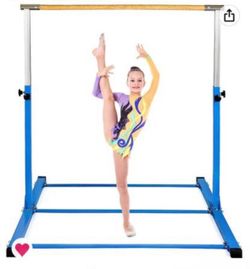 Adjustable Gymnastics Bar and TumbleTrak Mat