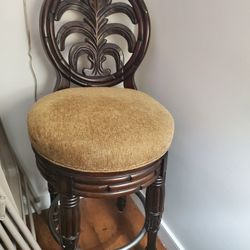 Hand Carved Solid Wood Bar Stools (Negotiable Price)