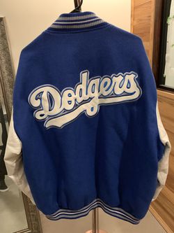 Los Angeles Dodgers JH Design Reversible Fleece Jacket with Faux Leather Sleeves - Royal
