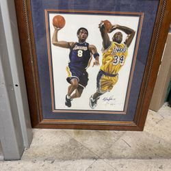 Kobe And Shak Picture Frame