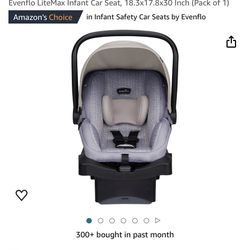NEW Evenflo LiteMax Infant Car Seat, 18.3x17.8x30 Inch & Base