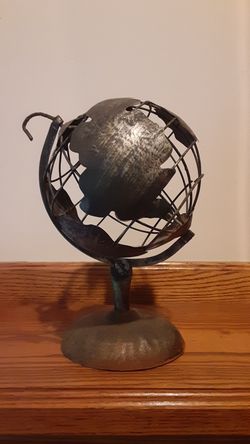 Antique metal globe