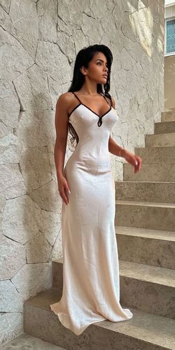 Saisha Satin Maxi Dress - Cream
