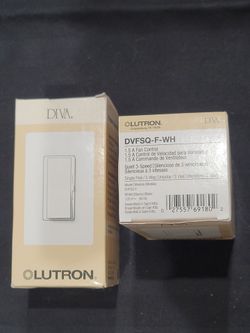 Lutron Diva DVFSQ-F-WH Fan Control