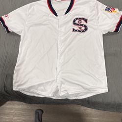 Sox Baseball Jersey Xfinity & American Flag. Size XL