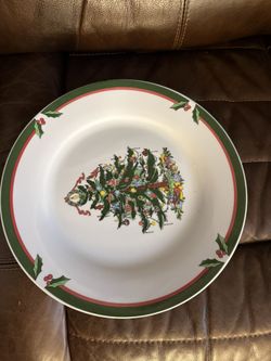 Bandeja De Navidad De Porcelana