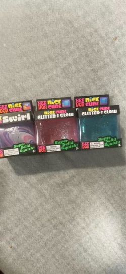3x NEW Sealed NeeDoh Nice Cubes (Swirl + Glitter & Glow) - Viral Fidgets