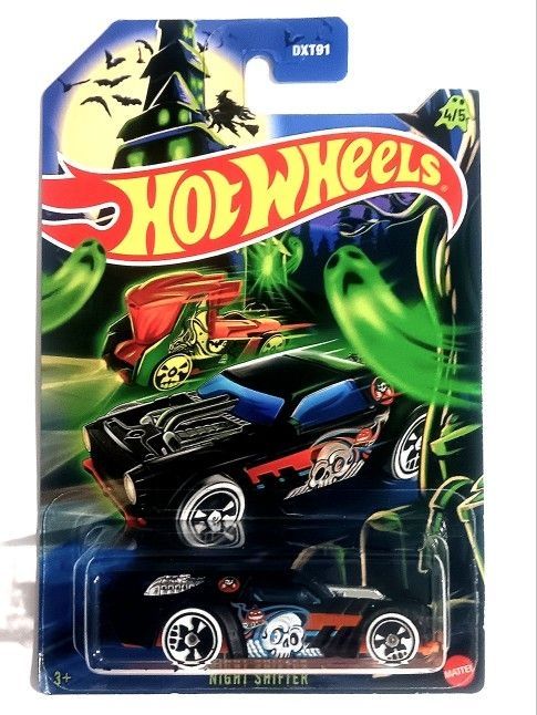 NIGHT SHIFTER #04 | HW HALLOWEEN 2025 | 1:64 DIECAST W/ PLASTIC TIRES | NEW IN BOX | FACTORY SEALED