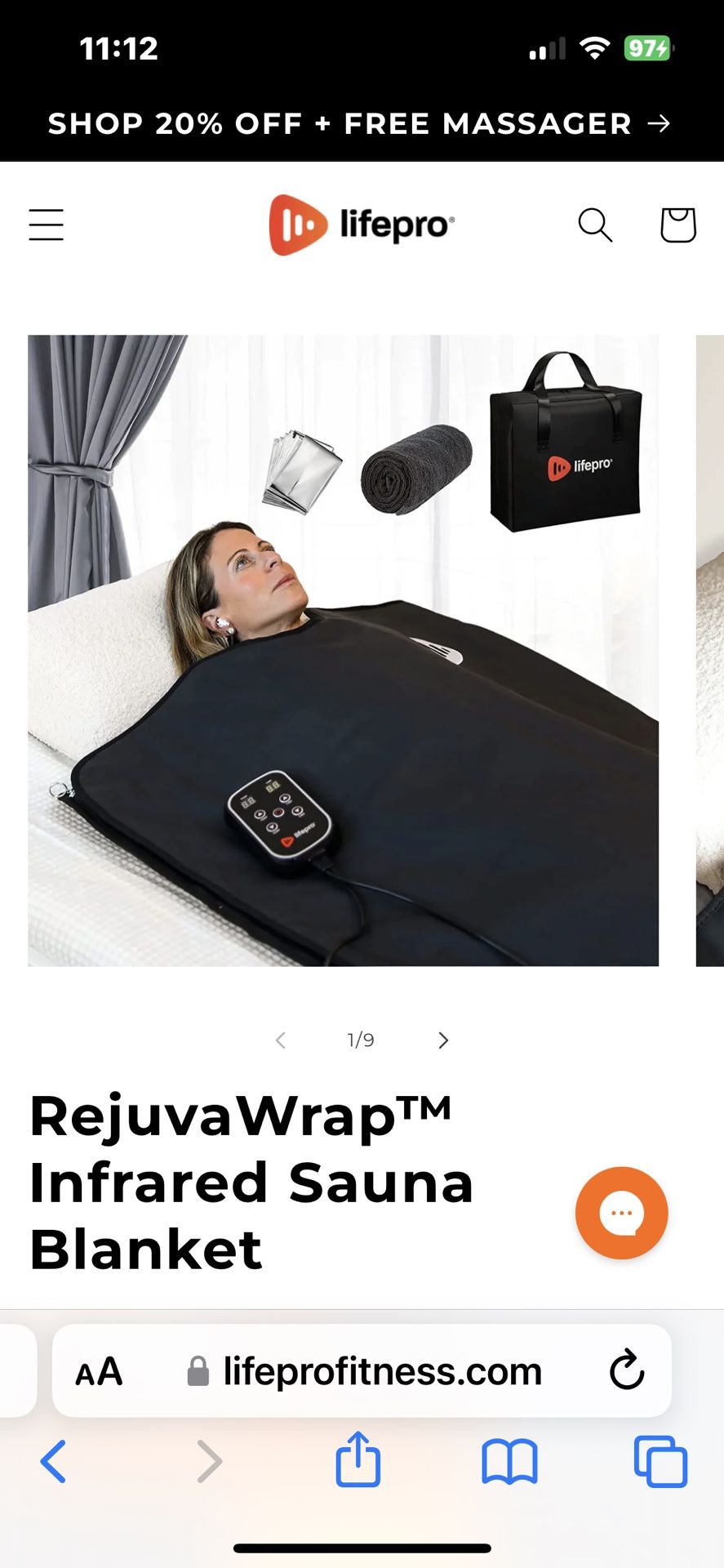 Rejuawrap Infrared Sauna Blanket By Lifepro