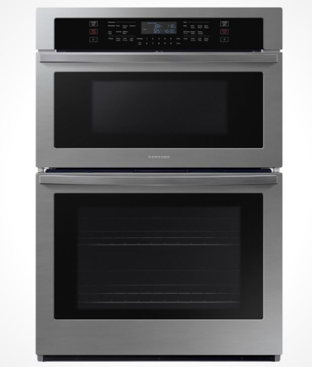Samsung 30” Microwave/Oven Combination, Self-Clean/Steam Clean, Glass Touch Controls in Stainless Steel