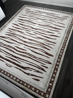 Rug zebra tiger print 8x10