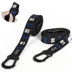 Zingtto Adjustable Numbered Straps for Gymnastic Rings Steel Carabiners Quick Hook System Easy to Set Up One Pair Strap Only