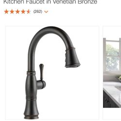 Two Delta Bronze Kitchen Faucets 