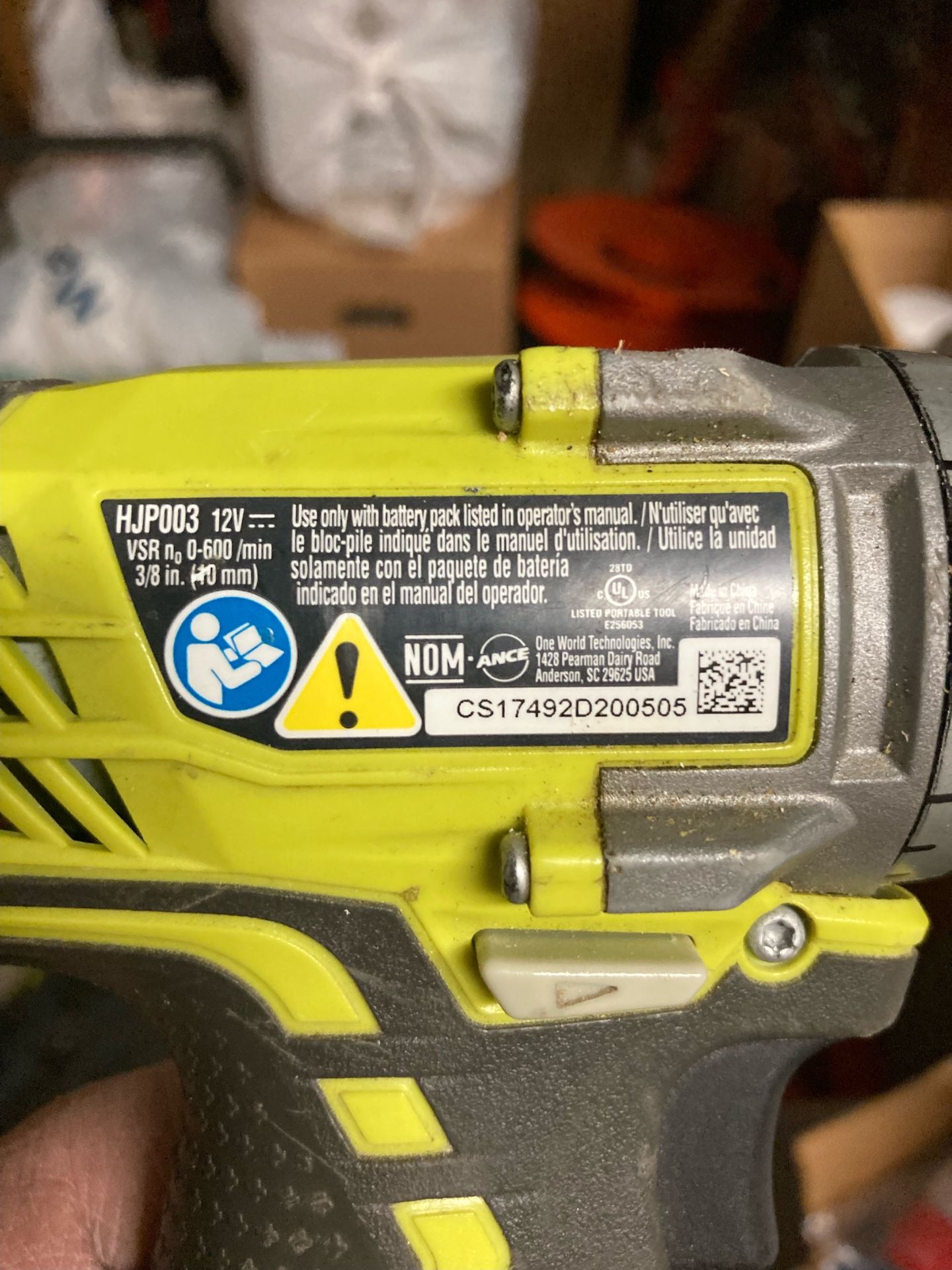 Ryobi Drill with 12v Lithium Battery, model HJP003, charger not available  for Sale in Aurora, CO - OfferUp