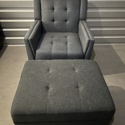 MORABO Armchair, Gunnared dark gray/wood