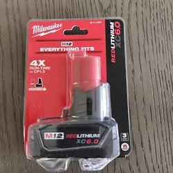 Milwaukee M12 Battery 6ah 