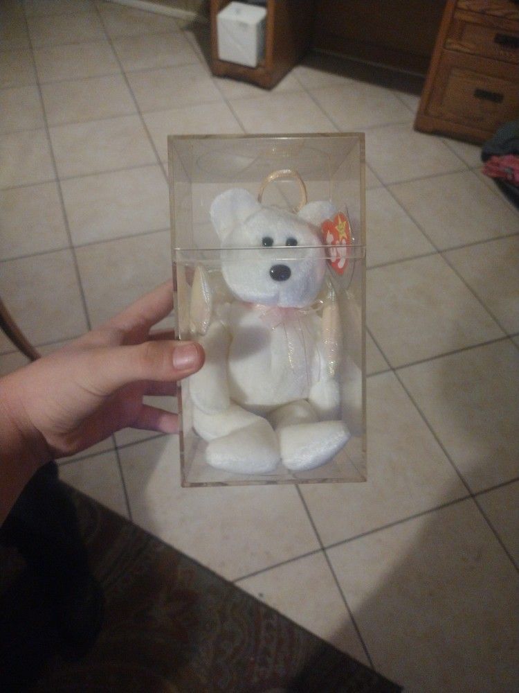 1998 Ty Halo Bear ! Brown Nose !