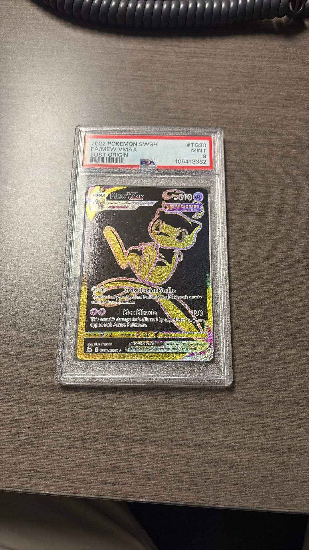 PSA 9 Mew Vmax Holo Lost Origin Fusion Strike