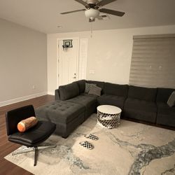 COSTCO THOMASVILLE TISDALE 6PC MODULAR FABRIC SECTIONAL COUCH