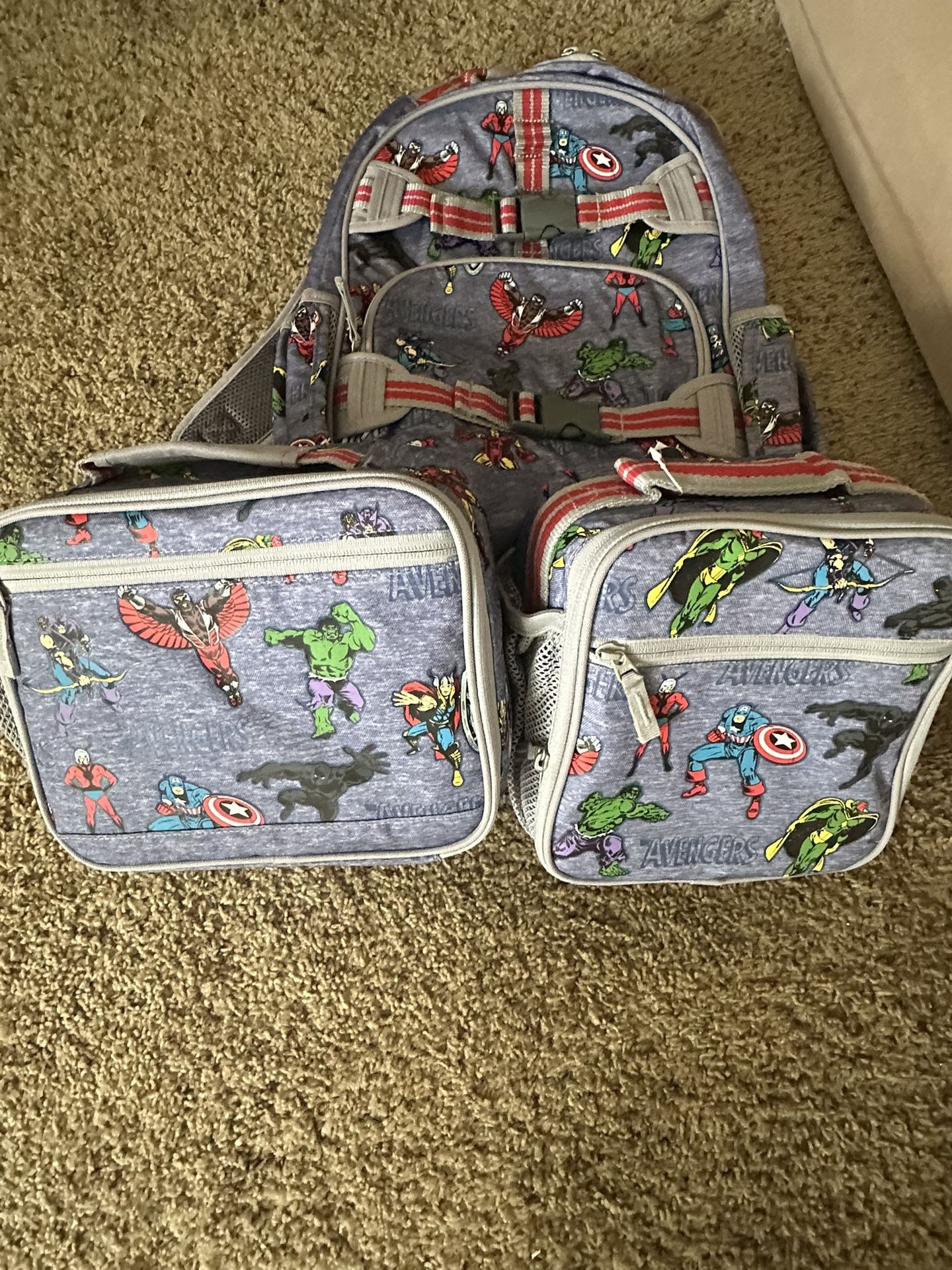 Pottery Barn Backpack And Lunchboxes Avengers