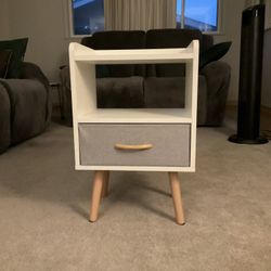 Brand New White Nightstand With Drawer