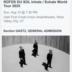 Rufus Du Sol Utah Tickets