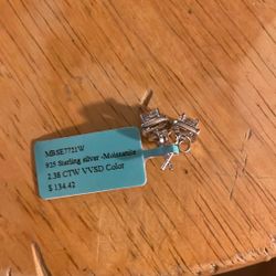 925 Sterling Silver-moissanite 2.38 Ct 