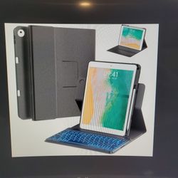 Wireless Keyboard Case For iPad 9.7 Inch 5&6 Gen, Black Backlit Keyboard