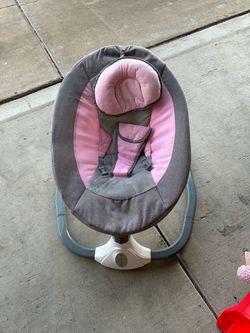 Baby Bouncer Seat Gray and Pink
